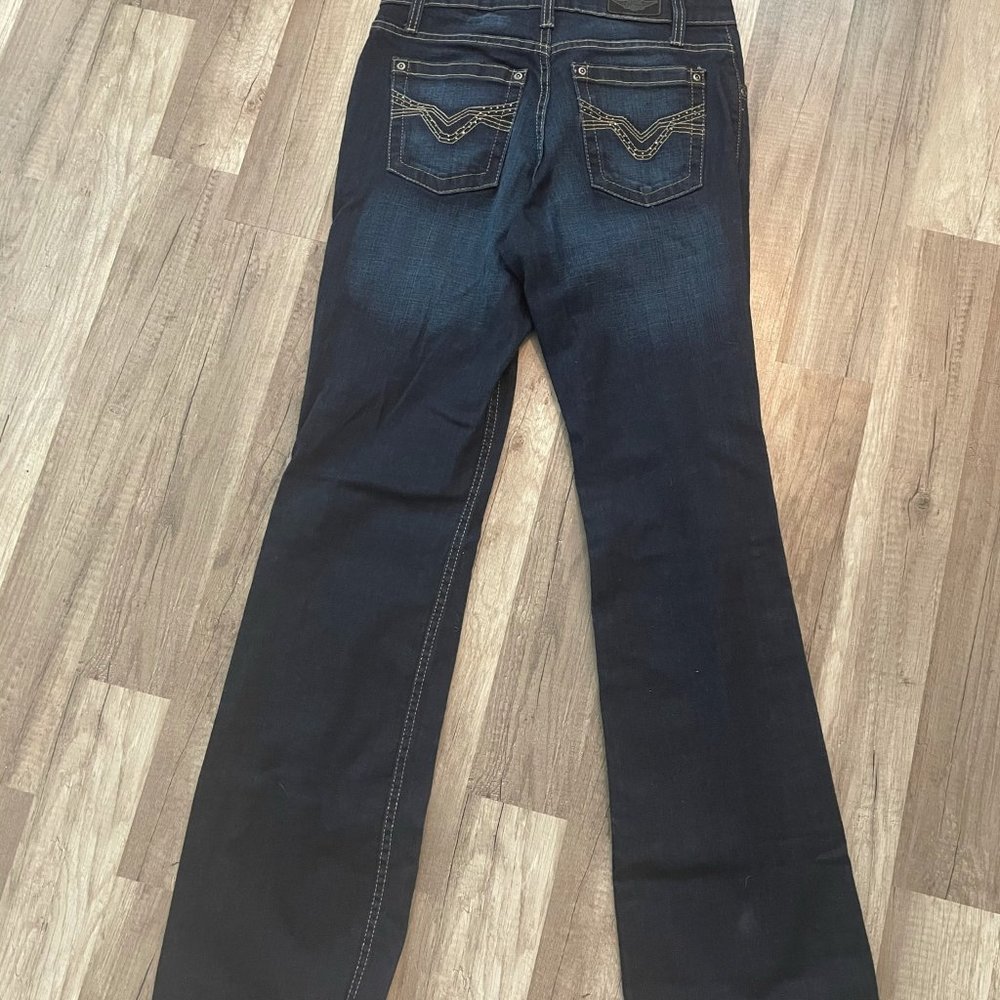 Vintage Women's Harley Davidson Denim Jeans Sz 4 - Picture 2 of 12
